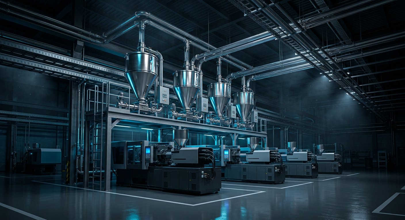 SHIDATONG precision dosing equipment on a modern plastics processing floor